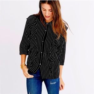 Madewell / Silk Ruffle-Front Top / XXS / Only worn once